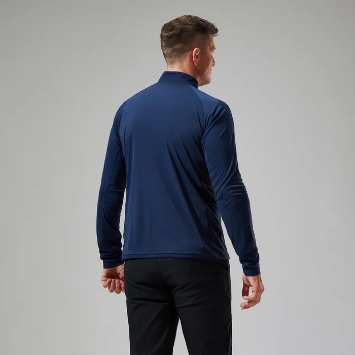Berghaus TShirts Trailblaze Half Zip Long Sleeve Tech Tee 8211 Blue 8211 Men