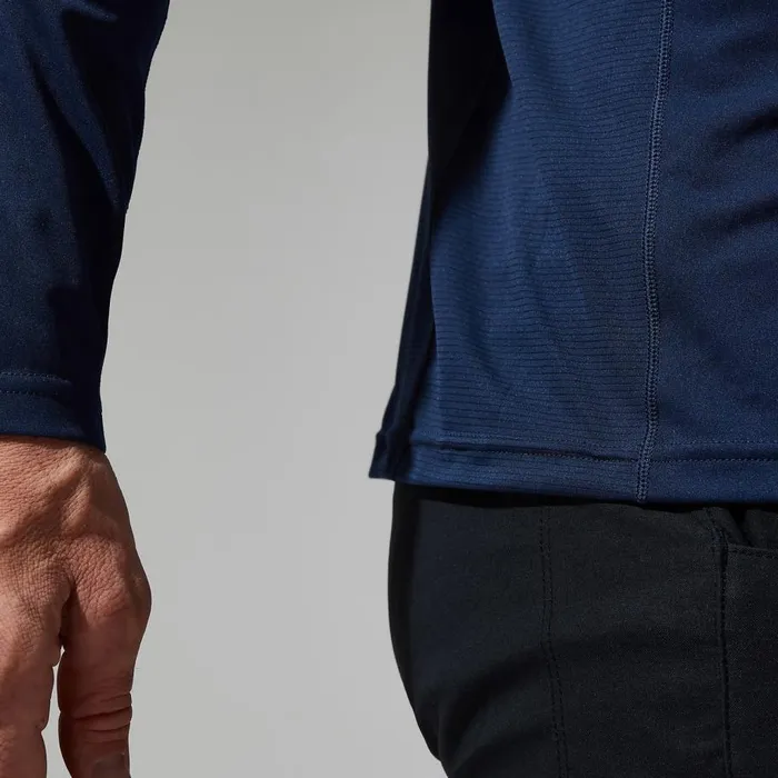 Berghaus TShirts Trailblaze Half Zip Long Sleeve Tech Tee 8211 Blue 8211 Men