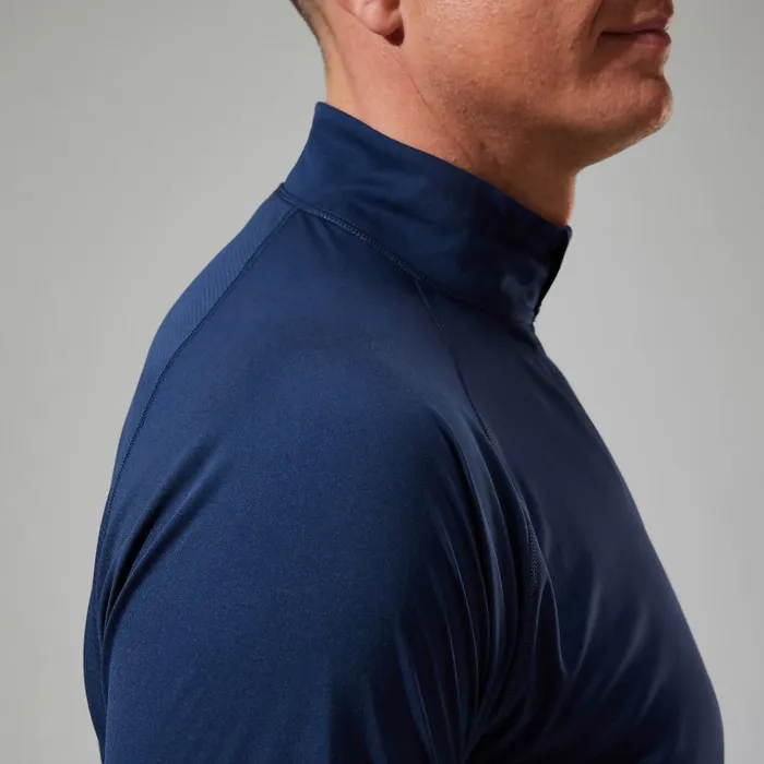 Berghaus TShirts Trailblaze Half Zip Long Sleeve Tech Tee 8211 Blue 8211 Men