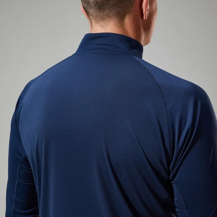 Berghaus TShirts Trailblaze Half Zip Long Sleeve Tech Tee 8211 Blue 8211 Men