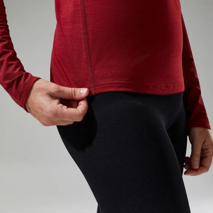 Berghaus TShirts Voyager Tech Tee Long Sleeve Crew Red 8211 Women