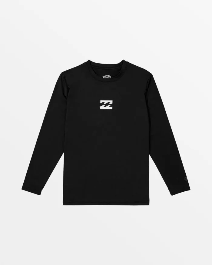 Billabong Boys Rashguards Boys All Day Wave Long Sleeve Shirt Black 8211 Men