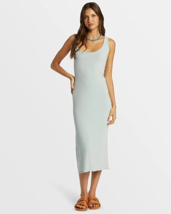 Billabong Dresses Take A Look Rib Knit Dress Dusk Blue 8211 Women Billabong Dresses Take A Look Rib Knit Dress Dusk Blue 8211 Women