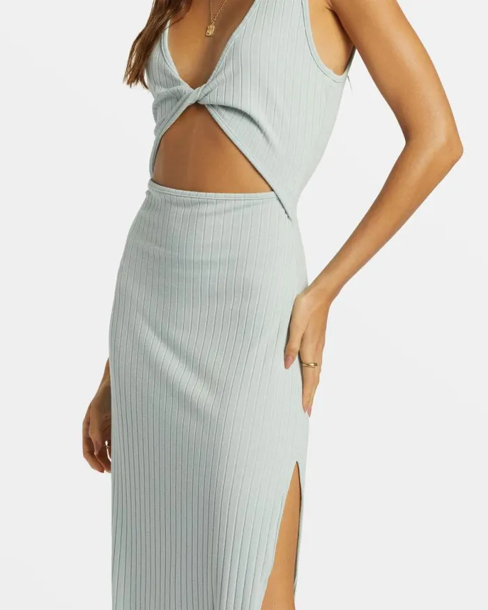 Billabong Dresses Take A Look Rib Knit Dress Dusk Blue 8211 Women Billabong Dresses Take A Look Rib Knit Dress Dusk Blue 8211 Women