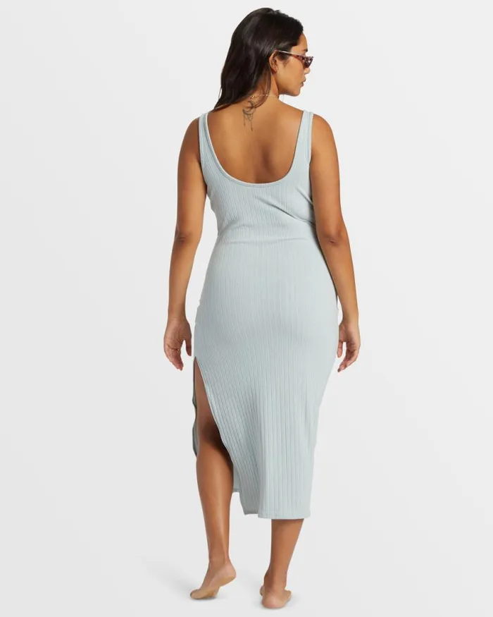 Billabong Dresses Take A Look Rib Knit Dress Dusk Blue 8211 Women Billabong Dresses Take A Look Rib Knit Dress Dusk Blue 8211 Women