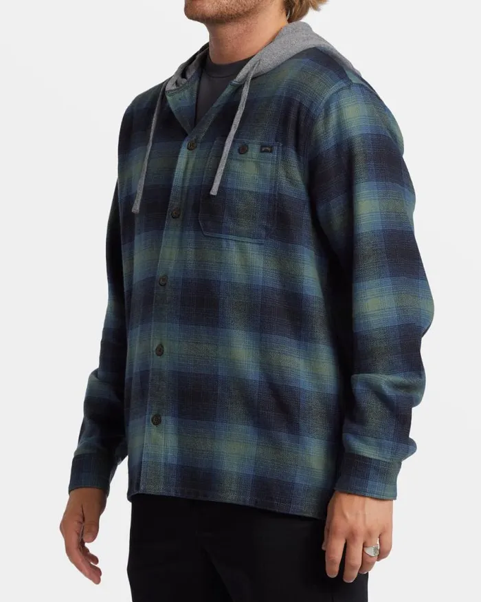 Billabong Flannels Baja Hooded Long Sleeve Flannel Shirt Fern 8211 Men Billabong Flannels Baja Hooded Long Sleeve Flannel Shirt Fern 8211 Men