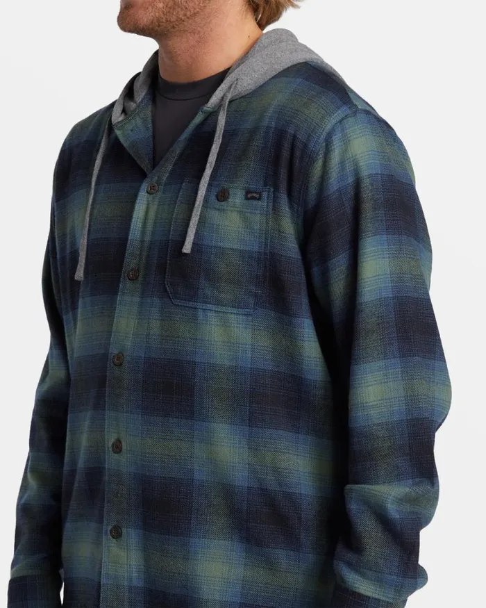 Billabong Flannels Baja Hooded Long Sleeve Flannel Shirt Fern 8211 Men Billabong Flannels Baja Hooded Long Sleeve Flannel Shirt Fern 8211 Men
