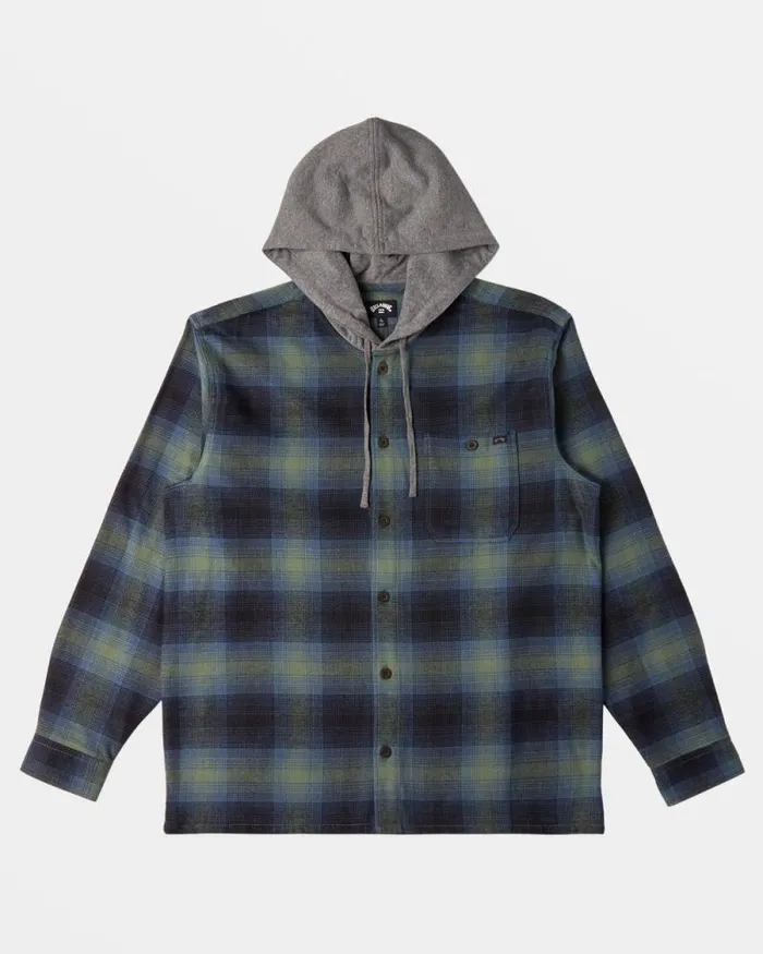 Billabong Flannels Baja Hooded Long Sleeve Flannel Shirt Fern 8211 Men Billabong Flannels Baja Hooded Long Sleeve Flannel Shirt Fern 8211 Men