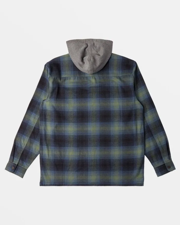 Billabong Flannels Baja Hooded Long Sleeve Flannel Shirt Fern 8211 Men Billabong Flannels Baja Hooded Long Sleeve Flannel Shirt Fern 8211 Men