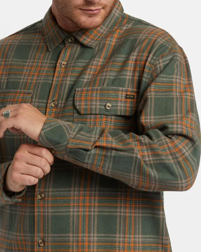 Billabong Flannels Offshore Long Sleeve Flannel Shirt Fern 8211 Men Billabong Flannels Offshore Long Sleeve Flannel Shirt Fern 8211 Men