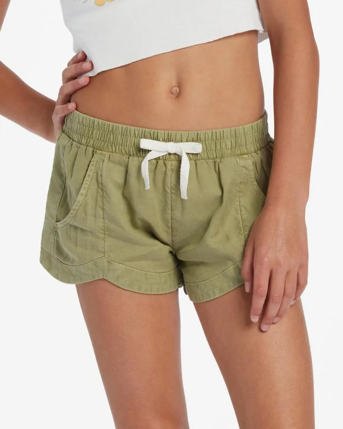 Billabong Girls039 Bottoms Girls Mad For You Elastic Waist Shorts Avocado 8211 Women Billabong Girls039 Bottoms Girls Mad For You Elastic Waist Shorts Avocado 8211 Women