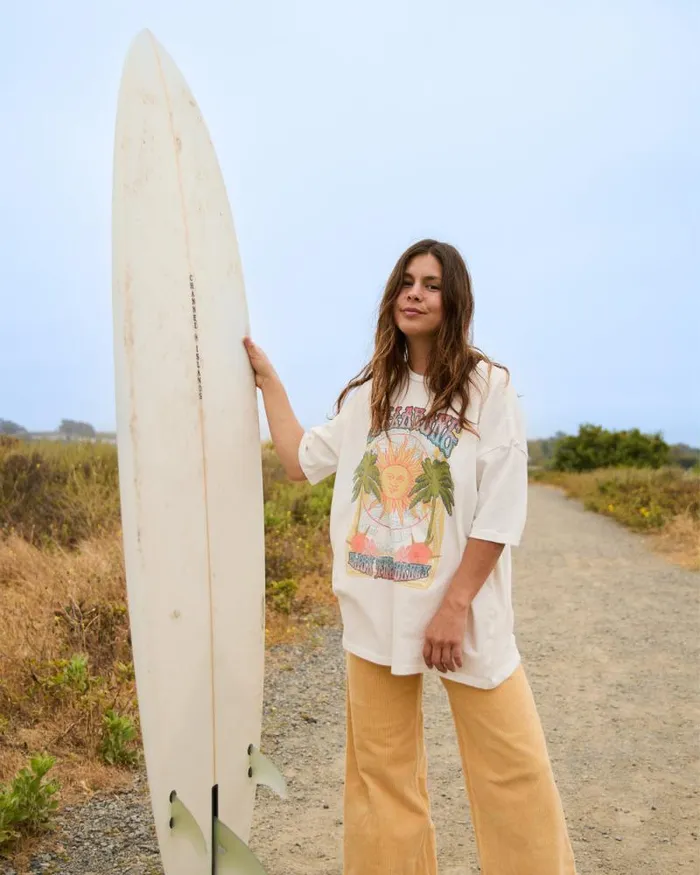 Billabong Graphic Tees and Tanks Enjoy The Journey TShirt Salt Crystal 8211 Women Billabong Graphic Tees and Tanks Enjoy The Journey TShirt Salt Crystal 8211 Women