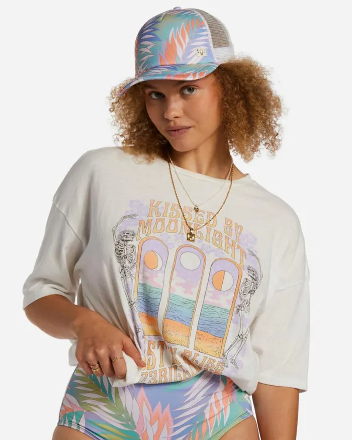 Billabong Hats and Beanies Heritage Mashup Trucker Hat Lilac Breeze 8211 Women