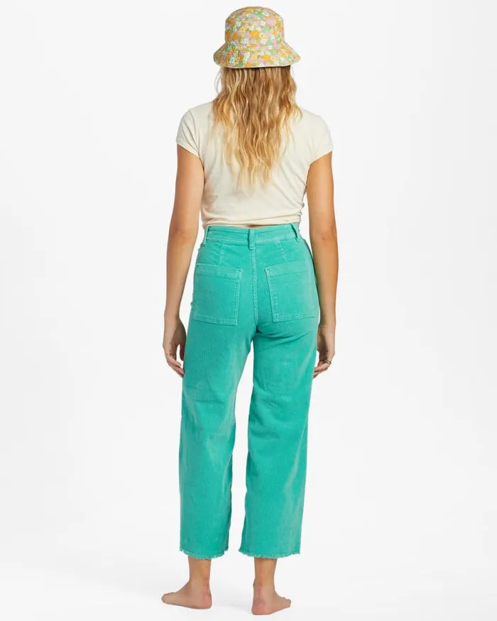 Billabong Jeans and Pants Free Fall WideLeg Corduroy Pants Bright Lagoon 8211 Women Billabong Jeans and Pants Free Fall WideLeg Corduroy Pants Bright Lagoon 8211 Women
