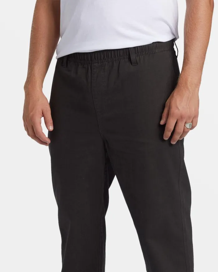 Billabong Jeans and Pants Larry Elastic Waist Pants Raven 8211 Men Billabong Jeans and Pants Larry Elastic Waist Pants Raven 8211 Men