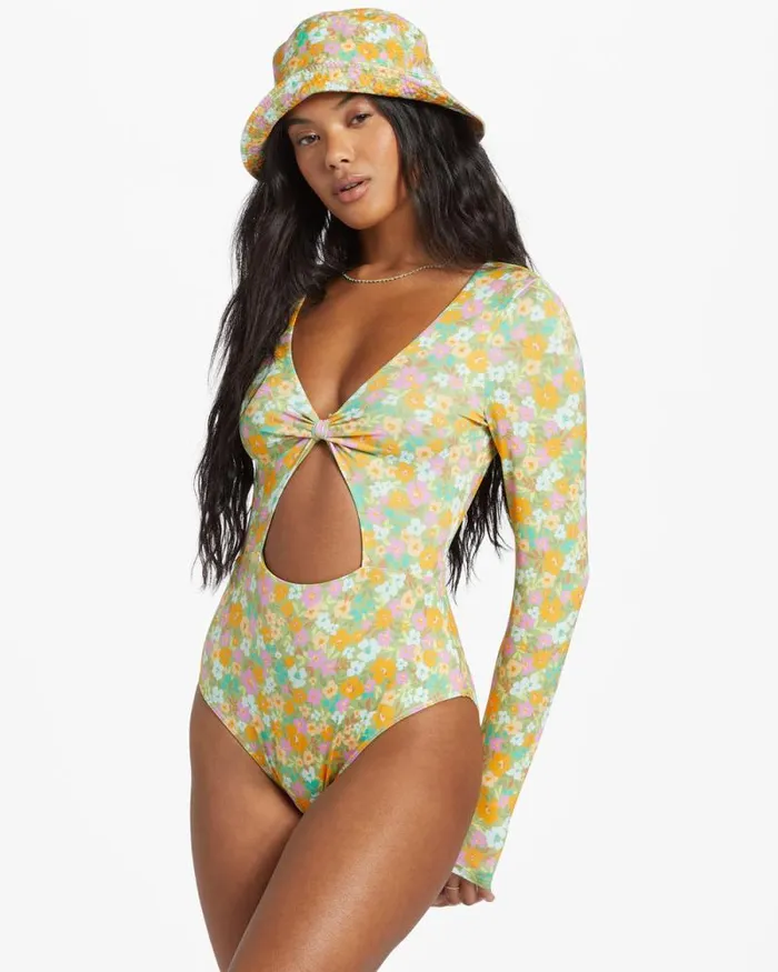 Billabong Rashguards and Bodysuits On The Bright Side Surf Tee Palm Green 8211 Women Billabong Rashguards and Bodysuits On The Bright Side Surf Tee Palm Green 8211 Women