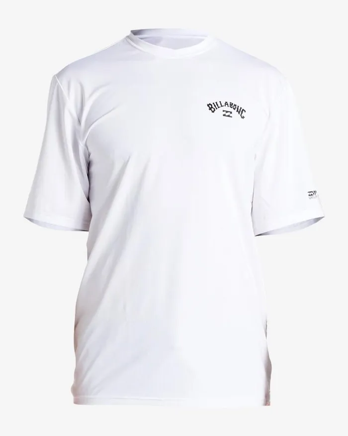Billabong Rashguards and Surf Tees Arch Wave Loose Fit UPF 50 Short Sleeve Surf Tee White 8211 Men Billabong Rashguards and Surf Tees Arch Wave Loose Fit UPF 50 Short Sleeve Surf Tee White 8211 Men