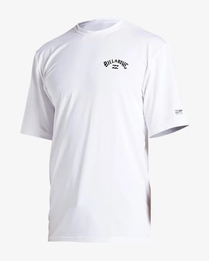 Billabong Rashguards and Surf Tees Arch Wave Loose Fit UPF 50 Short Sleeve Surf Tee White 8211 Men Billabong Rashguards and Surf Tees Arch Wave Loose Fit UPF 50 Short Sleeve Surf Tee White 8211 Men