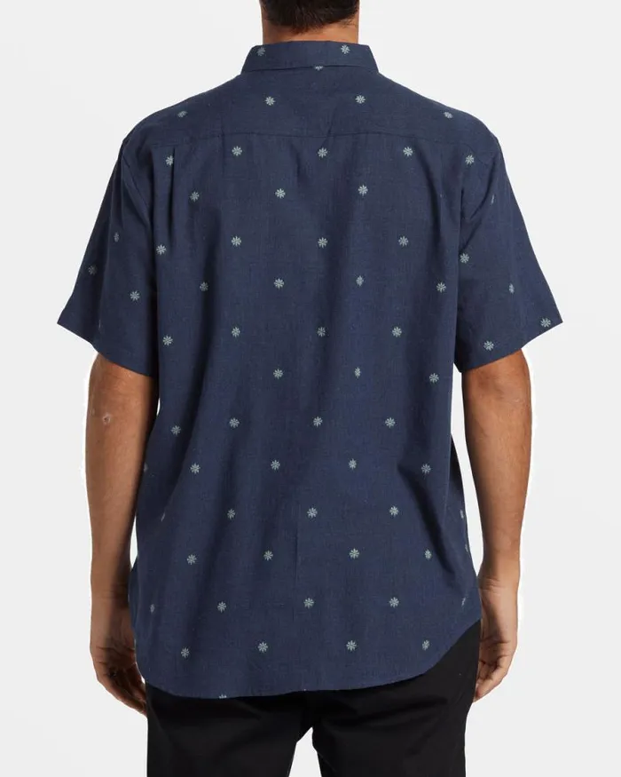 Billabong Shirts All Day Jacquard Short Sleeve Shirt Dusty Navy 8211 Men Billabong Shirts All Day Jacquard Short Sleeve Shirt Dusty Navy 8211 Men