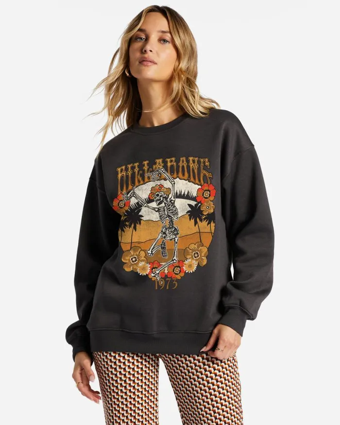 Billabong Sweatshirts and Fleece Energy And Wisdom Sweatshirt Off Black 8211 Women Billabong Sweatshirts and Fleece Energy And Wisdom Sweatshirt Off Black 8211 Women
