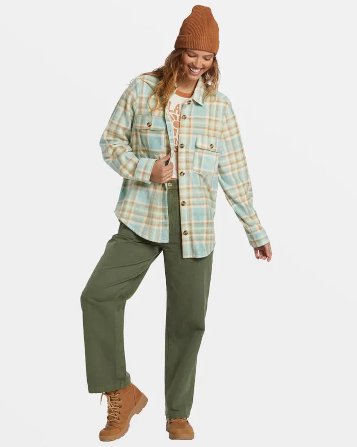 Billabong Sweatshirts and Fleece Forge Fleece Flannel Jacket Blue Haze 8211 Women Billabong Sweatshirts and Fleece Forge Fleece Flannel Jacket Blue Haze 8211 Women