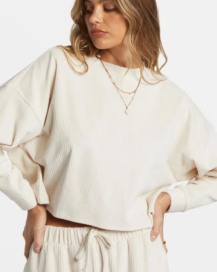 Billabong Sweatshirts and Fleece Sweet Sun Crewneck Sweatshirt White Cap 8211 Women Billabong Sweatshirts and Fleece Sweet Sun Crewneck Sweatshirt White Cap 8211 Women