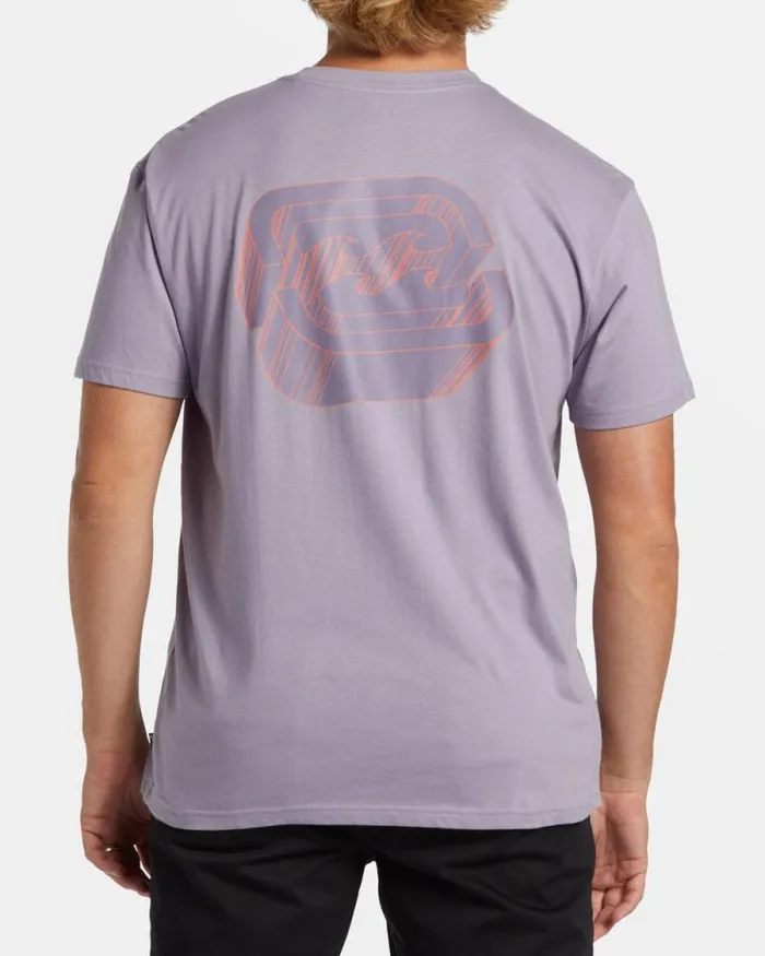 Billabong TShirts Crayon Wave TShirt Purple Ash 8211 Men Billabong TShirts Crayon Wave TShirt Purple Ash 8211 Men