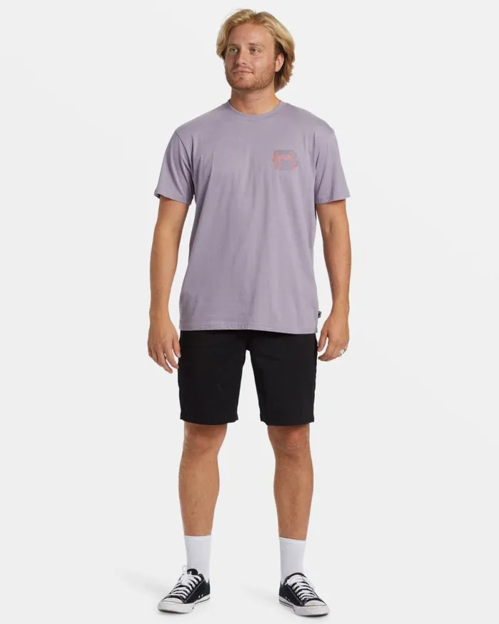 Billabong TShirts Crayon Wave TShirt Purple Ash 8211 Men Billabong TShirts Crayon Wave TShirt Purple Ash 8211 Men