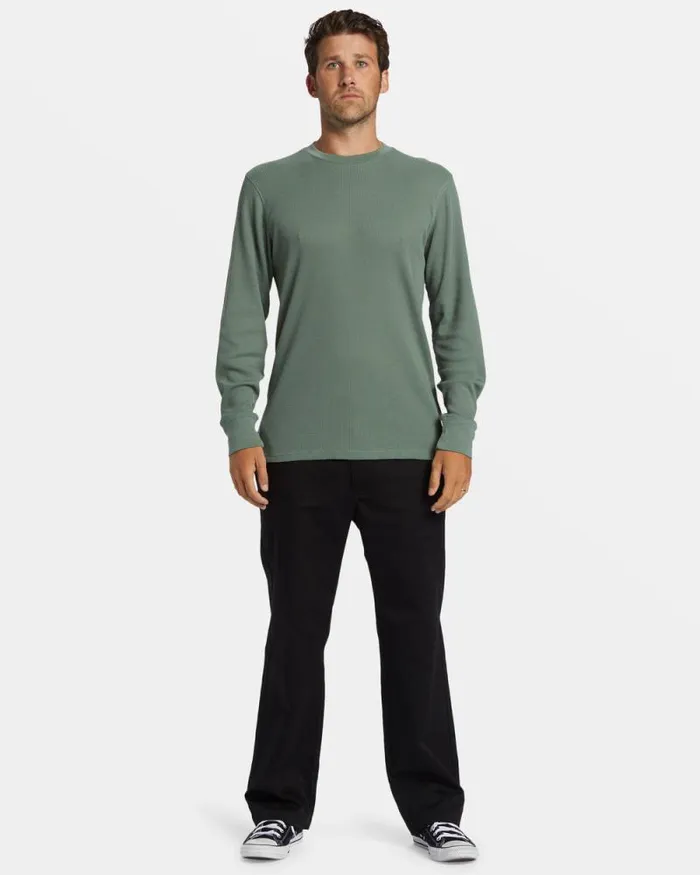 Billabong TShirts Essential Long Sleeve Thermal Top Fern 8211 Men Billabong TShirts Essential Long Sleeve Thermal Top Fern 8211 Men