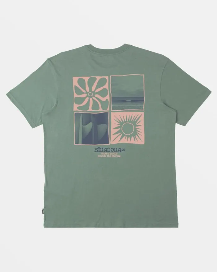 Billabong TShirts Twin Fins TShirt Sage 8211 Men