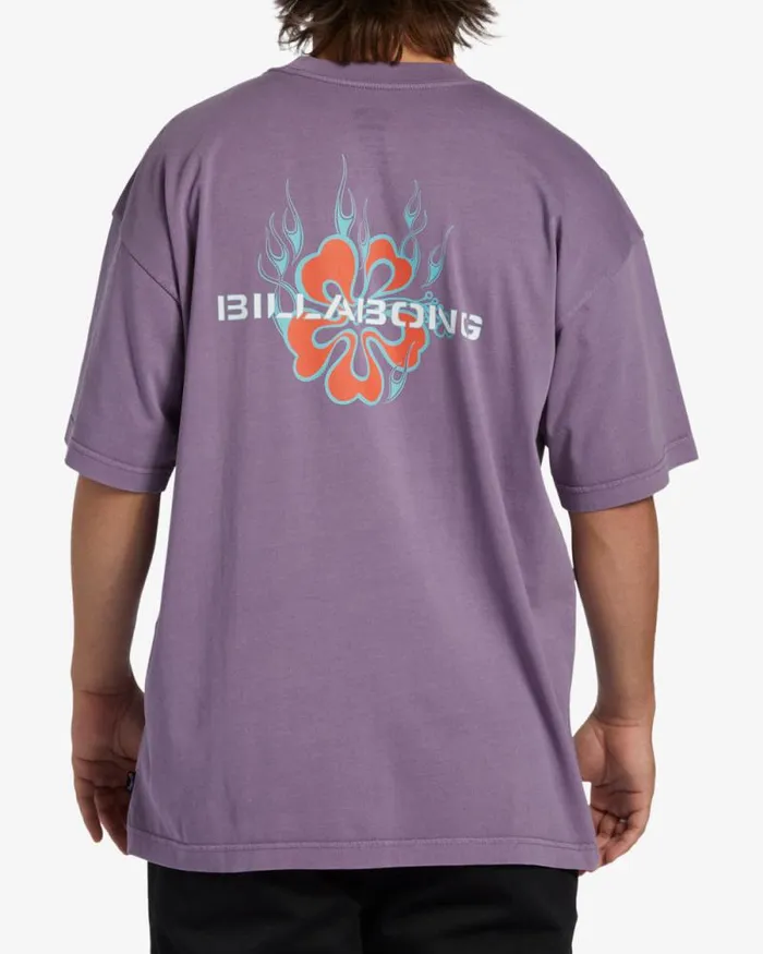 Billabong Wave Washed Essentials Paradise Burning OG Short Sleeve Wave Washed TShirt Washed Violet 8211 Men Billabong Wave Washed Essentials Paradise Burning OG Short Sleeve Wave Washed TShirt Washed Violet 8211 Men