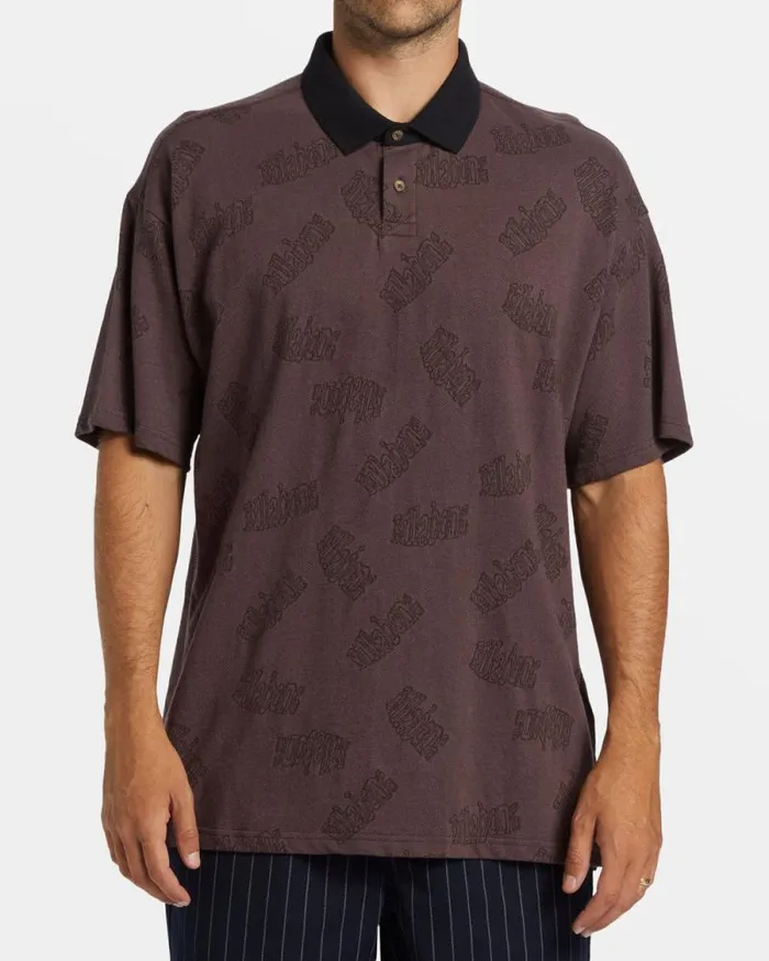Billabong Wave Washed Essentials Shibuya Short Sleeve Polo Tshirt Plum 8211 Men Billabong Wave Washed Essentials Shibuya Short Sleeve Polo Tshirt Plum 8211 Men