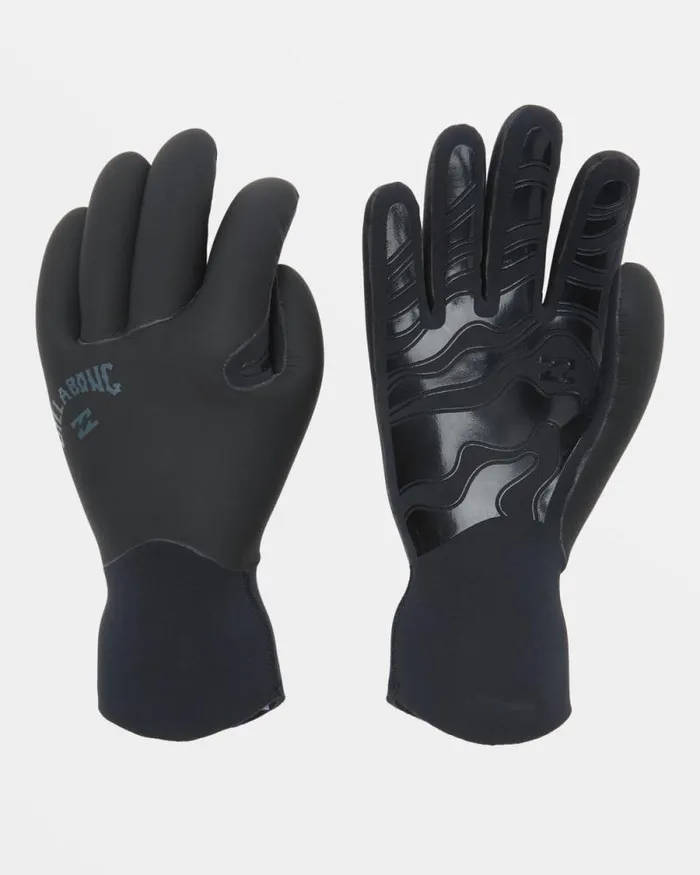Billabong Wetsuit Accessories 3mm Furnace Upcycler 5 Finger Wetsuit Gloves Black 8211 Men
