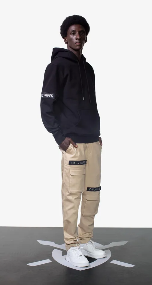 Black Captain Hoody Men Daily Paper Hoodies and Sweaters
