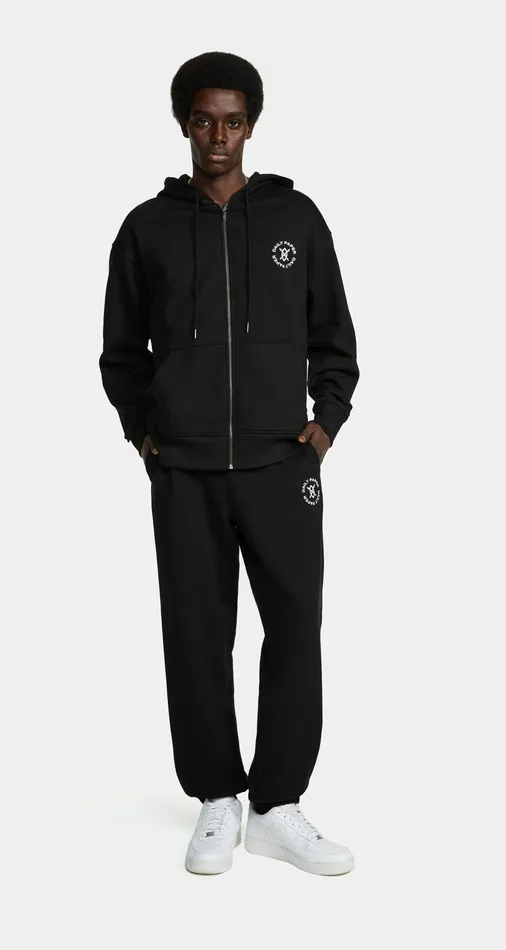 Black Circle Jog Pants Women Daily Paper Trousers