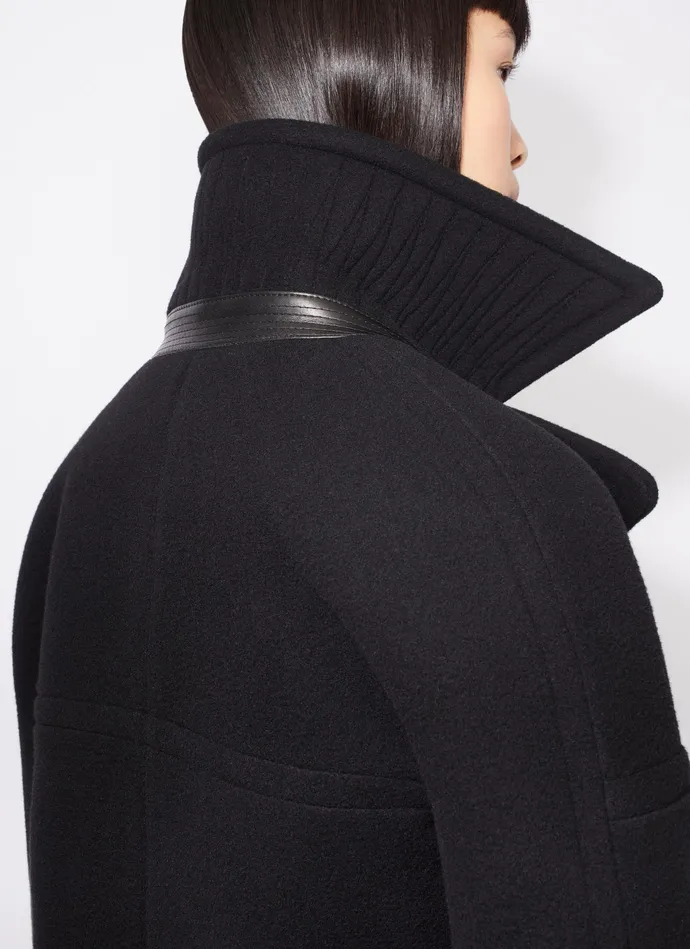 Black DOUBLE BREASTED CABAN Women Alaa Coats and Jackets