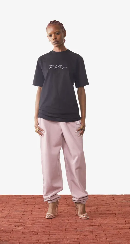 Black Escript TShirt Black Women Daily Paper TShirts