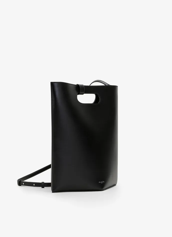 Black FOLDED BAG IN CALFSKIN Women Alaa Tote Bags