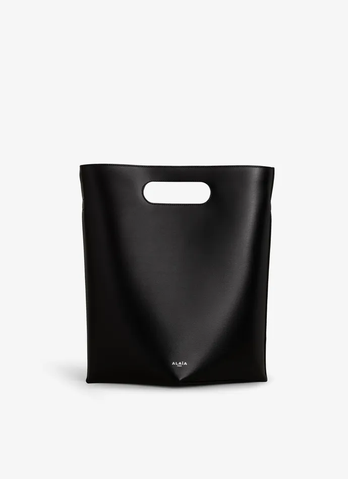 Black FOLDED BAG IN CALFSKIN Women Alaa Tote Bags
