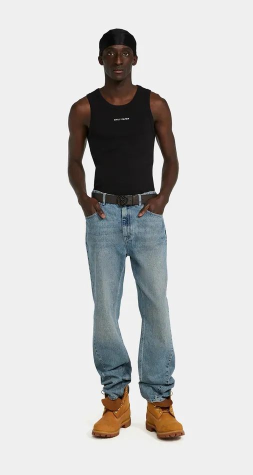 Black Logotype Tank Top Black Men Daily Paper TShirts