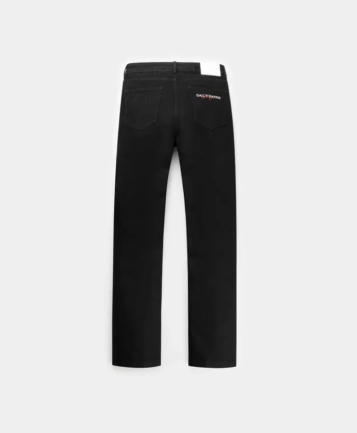 Black Wekafela Jeans Men Daily Paper Jeans