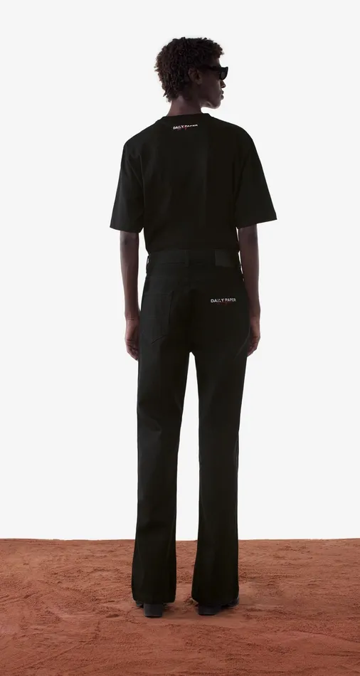 Black Wekafela Jeans Men Daily Paper Jeans