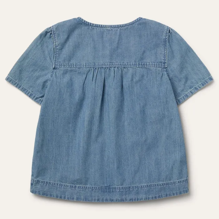 Blouses Women Stetson ShortSleeved Denim Blouse Blue
