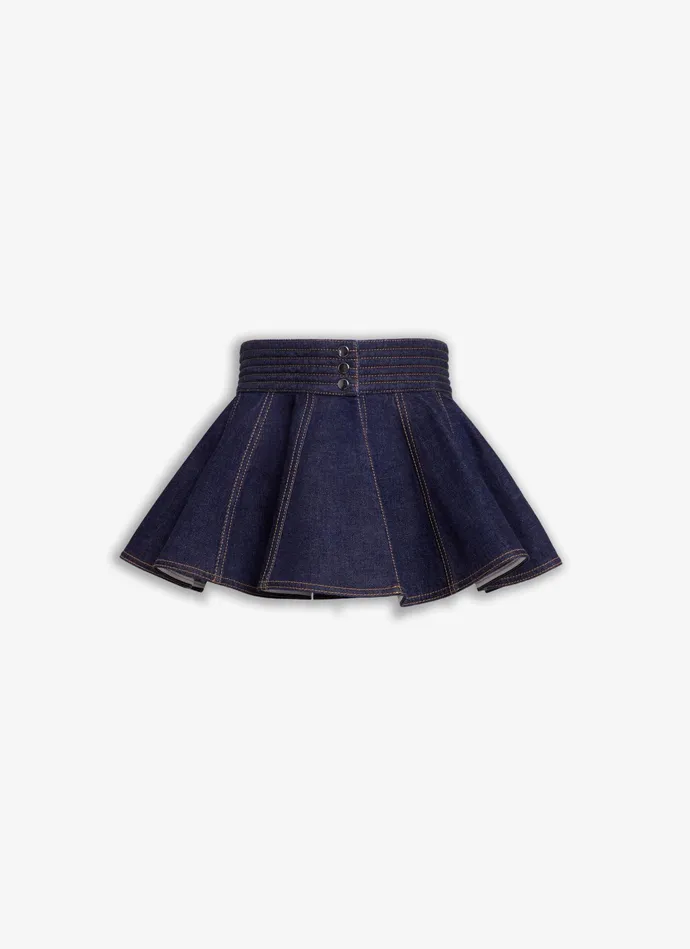 Blue BRUT DENIM SKIRT BELT Women Alaa Skirts