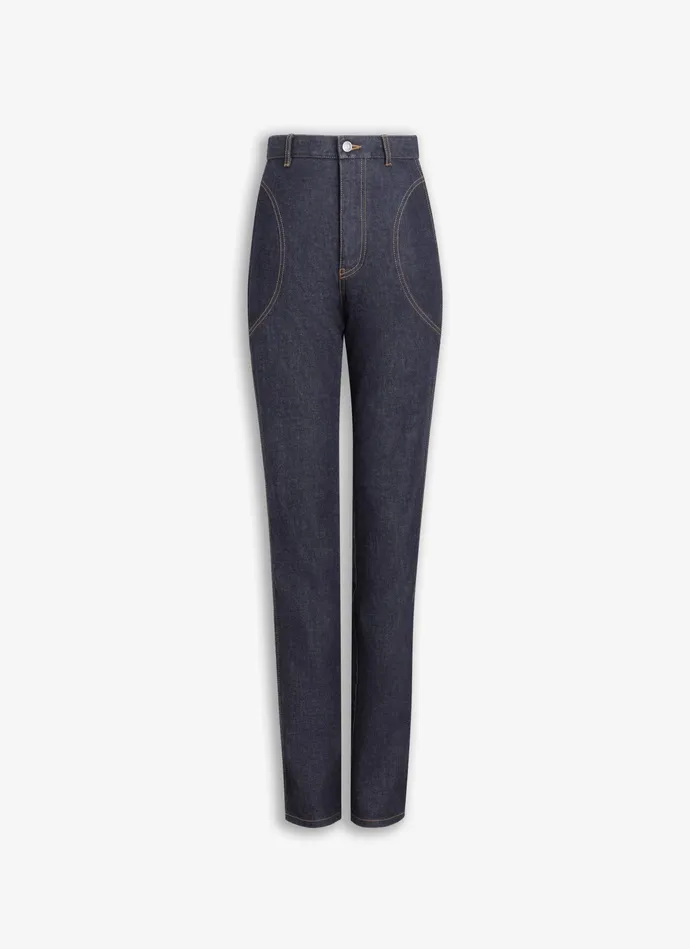 Blue HIGHWAIST DENIM PANT Women Alaa Denim