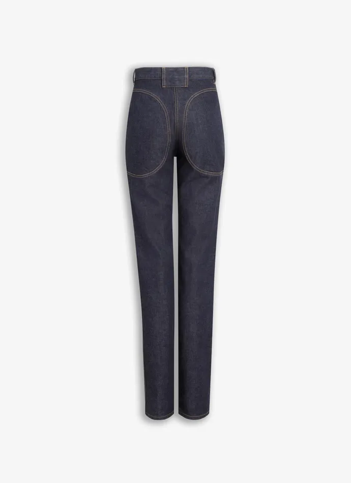 Blue HIGHWAIST DENIM PANT Women Alaa Denim