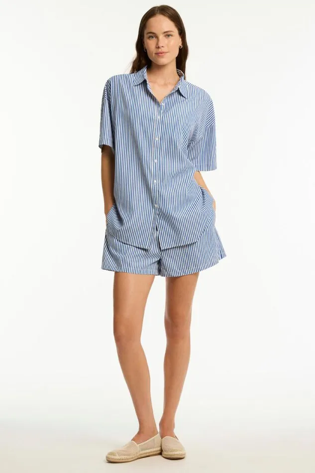 Boathouse Aloha Shirt Boathouse Women Sea Level Tops