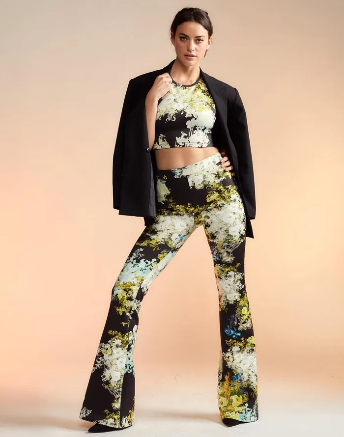 Bonded Fit And Flare Pant 8211 Smblfl Women Cynthia Rowley Bottoms