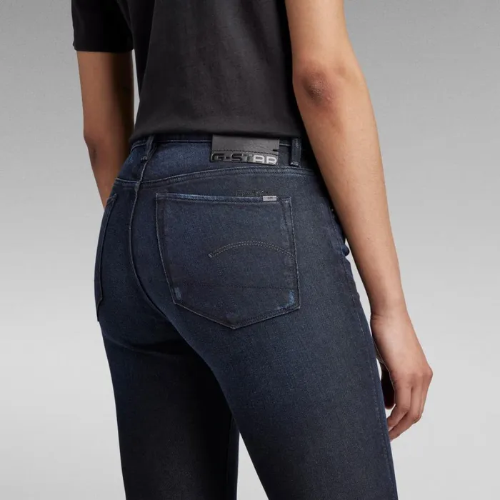 Bootcut and Flare Women GStar RAW 3301 Flare Jeans Worn In Naval Blue Cobler