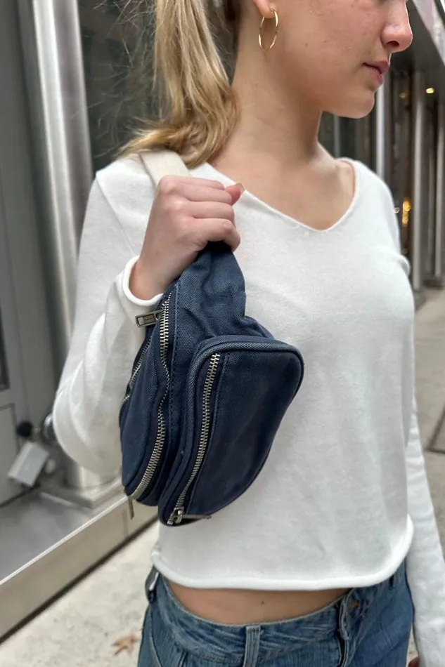Brandy Melville Bags and Backpacks Fanny Pack Faded Navy Blue 8211 Women
